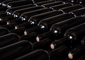 Rows of wine bottles